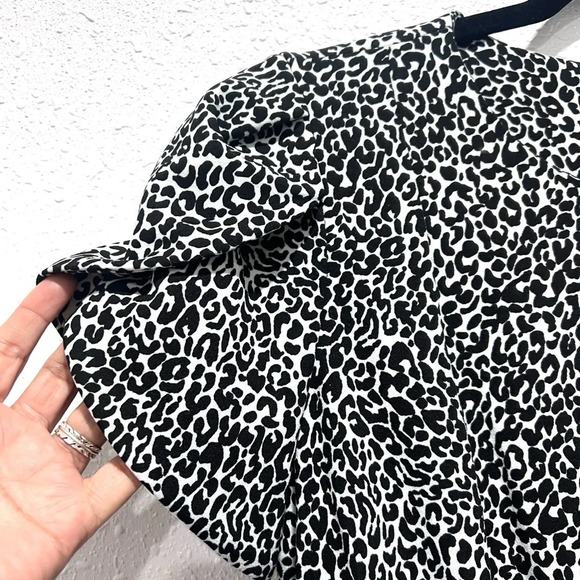 Calvin Klein Women's Tie-Waist Tulip-Sleeve Jumpsuit White Patterned Jumpsuit 8 - Picture 7 of 10